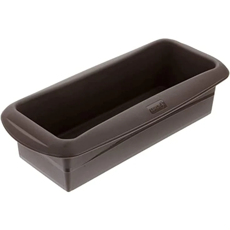 Lurch FlexiForm Kastenform, Brotbackform aus 100% BPA-freiem Platin-Silikon, 25 x 9 cm, Braun – Bild 2