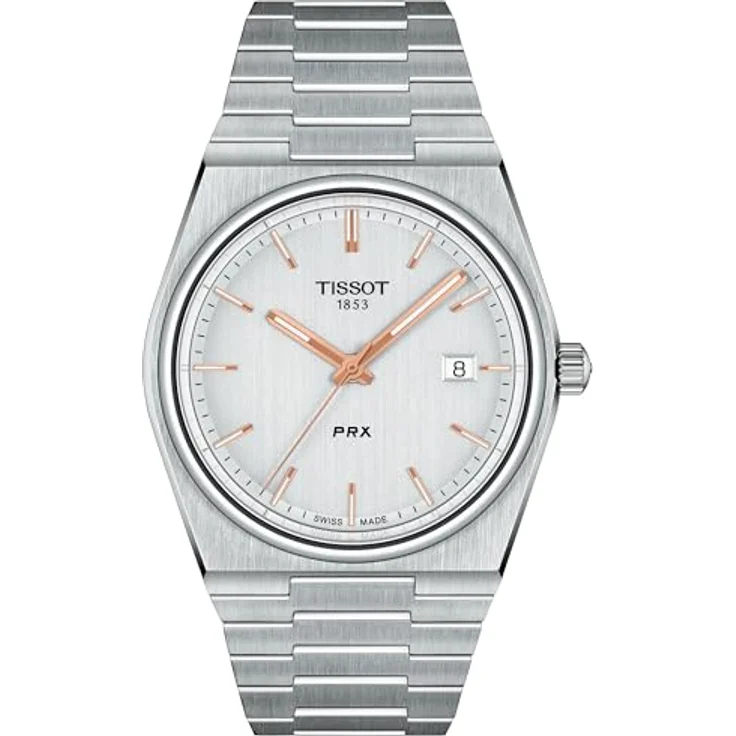 Tissot Herren-Armbanduhr PRX 316L Edelstahlgehäuse, Grau, T1374101103100, mit Schweizer Quarzwerk – Bild 1