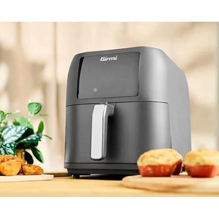 Girmi FG92 "Ecofrit Deep" Heißluftfritteuse, XXL Kapazität 8 Liter, 1700 W, BPA/PFOA-frei, Antihaftbehälter, Digitaldisplay mit 7 Programmen, Sicherheitstaste, Rezeptbuch inklusive – Bild 4