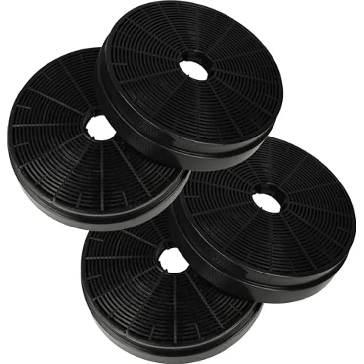 Vhbw Aktivkohlefilter 4x Set, kompatibel mit Klarstein Alina/Alina 90/Aurica, Durchmesser 17,5 cm, schwarz – Bild 1