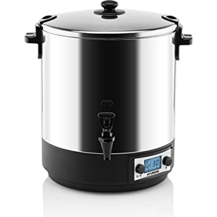 HYUNDAI Einkochautomat PCC222 I 2000 W I Display I Timer 1-180min I Volumen 27 Liter I Edelstahlrost für Gläser mit 29,7cm Durchmesser I Glühweinkocher – Bild 2