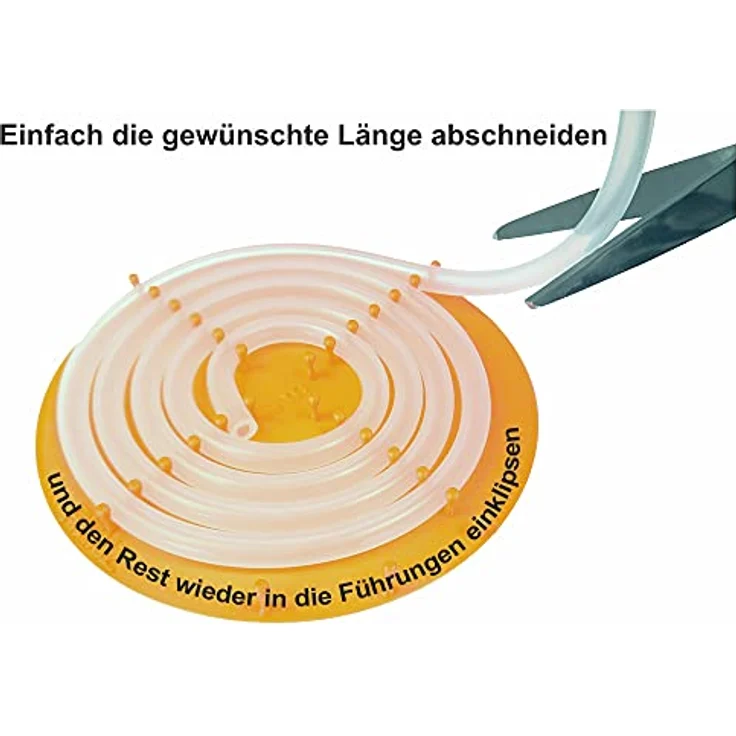 1m Milchschlauch passend für Kaffeevollautomaten Jura Saeco Bosch Siemens Nivona Philips mit Silikonschlauch ID = 3 mm lebensmittelecht mit Aufbewahrungsschnecke – Bild 3
