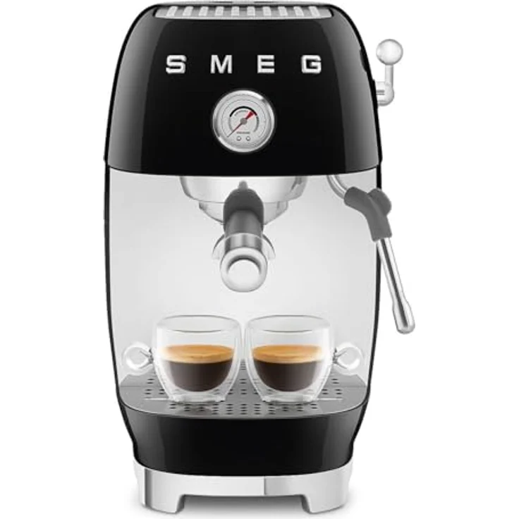 Smeg ECF03BLEU, Premium Siebträgermaschine im 50’s Style in schwarz, mit Cold-Brew-Funktion und 15bar Pumpendruck – Bild 5