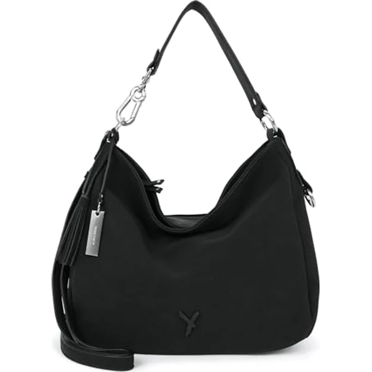 SURI FREY SFY Romy Beutel, Umhängetasche in Lasercut-Optik, Schwarz, mit abnehmbarem Umhängeriemen und Reißverschlussfächern – Bild 1