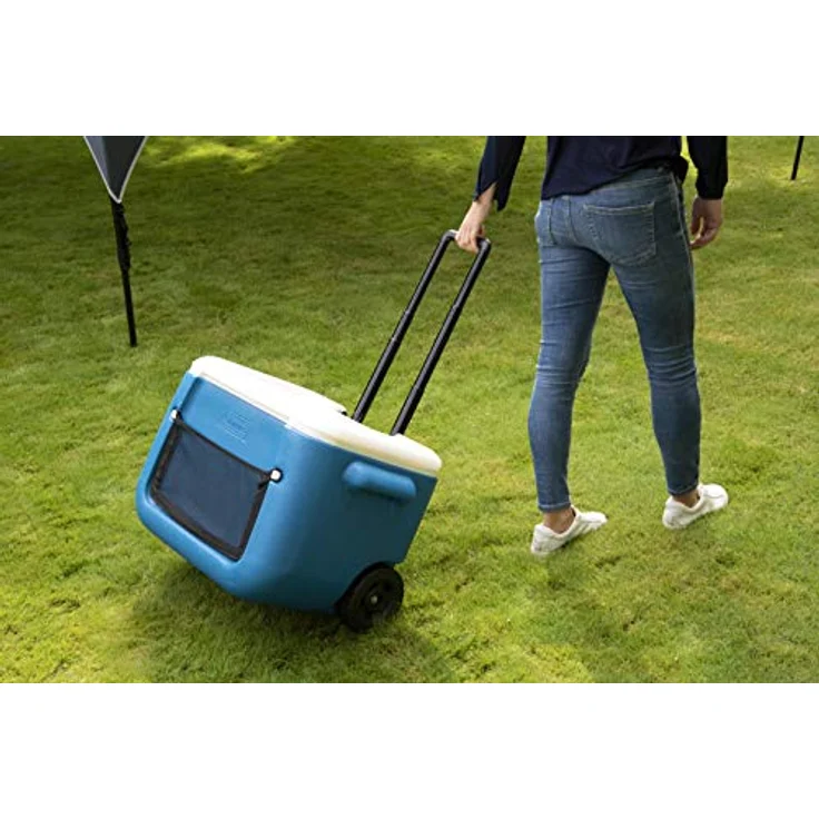 Coleman 50QT passive Kühlbox, Kunststoff, blau-weiß – Bild 9