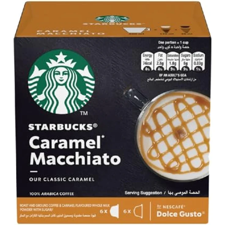 Starbucks Dolce Gusto Caramel Macchiato Arabica Kaffee 12 Kapseln – Bild 1