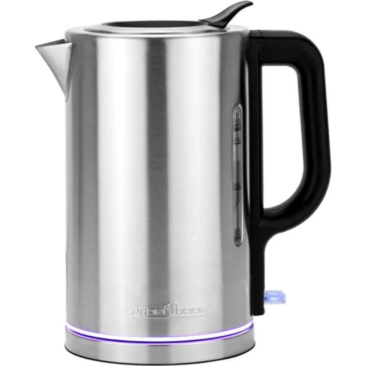 ProfiCook® PC WKS 1321 Wasserkocher Edelstahl 1,7L mit Ambiente-Beleuchtung, 2200W, Einhandbedienung, BPA frei, 360° Station mit Kabelaufwicklung – Bild 1