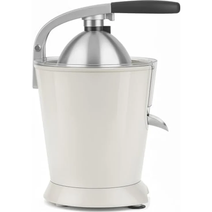 SWEISS Elektrische Zitruspresse ZEST8, leistungsstarker Gelenkarm, tropffreier Ausgießer, 160 W, Beige – Bild 4