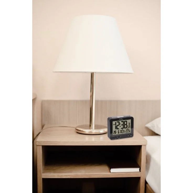 TECHNOLINE Funkwecker WT 195 mit Innentemperaturanzeige und Nachtlich, Schwarz – Bild 4