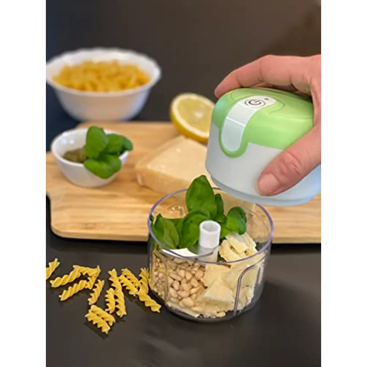 Livington 3 Seconds Chopper - Zerkleinerer mit USB-Anschluss, Mini-Küchenmaschine - Multizerkleinerer - wiederaufladbarer Akku - zerkleinern, schneiden und hacken – Bild 4