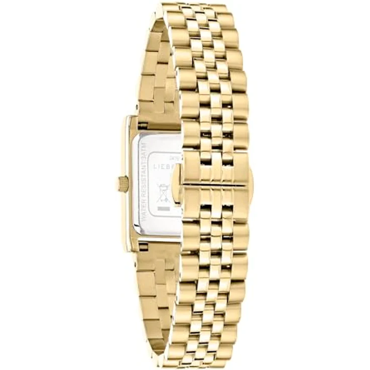 Liebeskind Berlin Quarzuhr Classic Square LT-0476-MQ, Damenarmbanduhr mit Edelstahlarmband, rechteckiges Gehäuse, silbernes Zifferblatt mit Sunray-Look – Bild 4