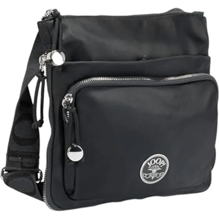 Joop! Jeans Lietissimo 1.0 Lilou Umhängetasche, 25 cm, schwarz, 100% Nylon mit Dehnfalte – Bild 2