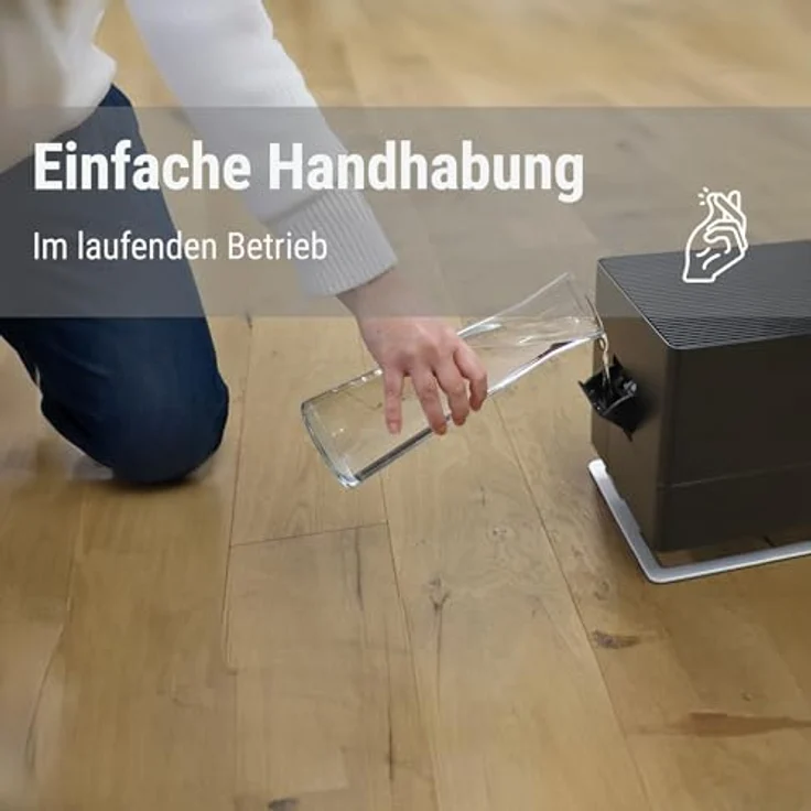 Stadler Form Luftbefeuchter Oskar big, energiesparender Raumbefeuchter für Räume bis 100 m², Verdunster mit Abschalt-Automatik, dimmbare LEDs, sehr leise, weiss – Bild 5