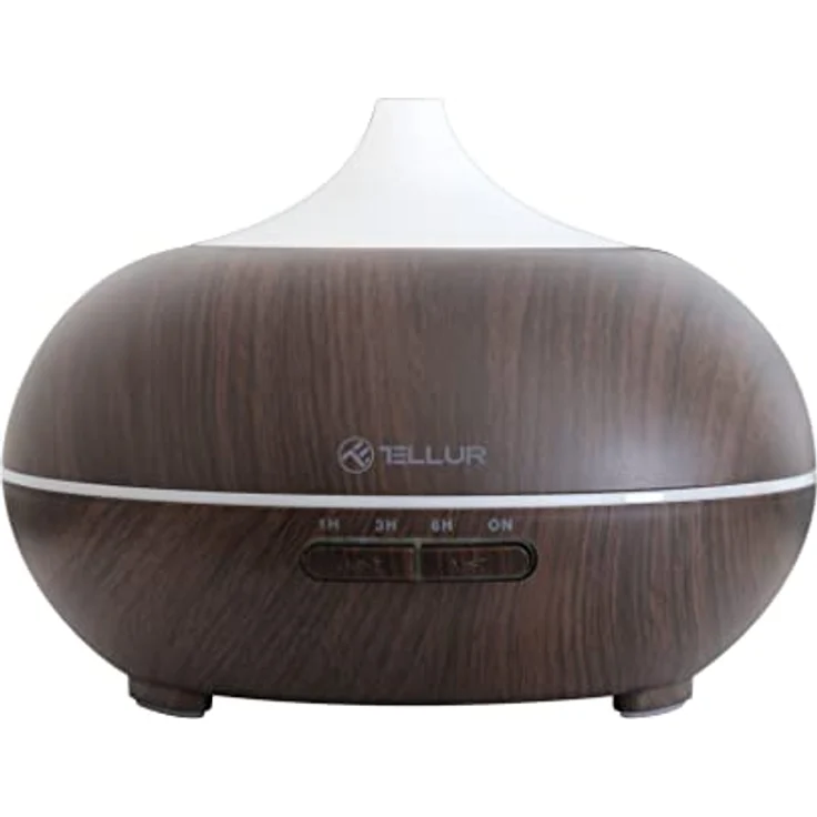 Tellur WiFi Smart Aromazerstäuber, 300ml, LED, Dunkelbraun, Ultraschallmechanismus, Fernsteuerung, Atmosphärische Beleuchtung – Bild 1
