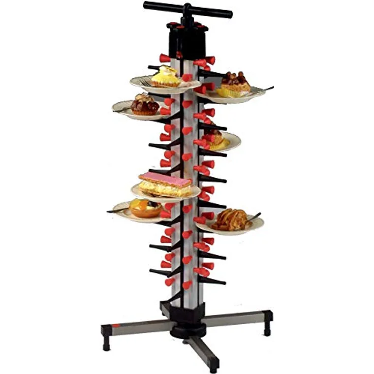 Saro Tellerstapelsystem Tellerständerwagen Tellerspinne Tellerwagen Tellergestell Tellerhalter Geschirrstapler Tellerstapler Anrichtesystem Gastro Küche Hotelerie Hotel Tischmodell TM-36