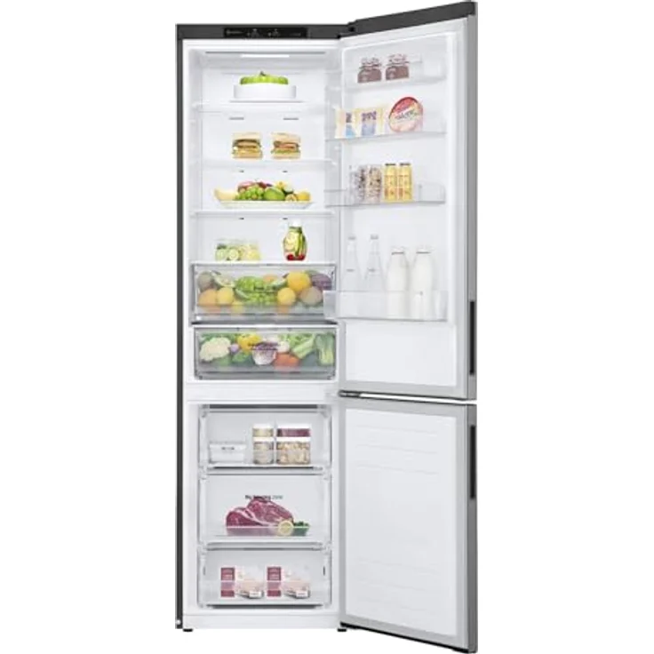 LG GBP62PZNAC Kühl-Gefrierkombination, freistehend, platinum silber, NoFrost, Schnellkühlen und -gefrieren, 0-Grad-Zone, Breite 60 cm, Energieklasse A – Bild 3