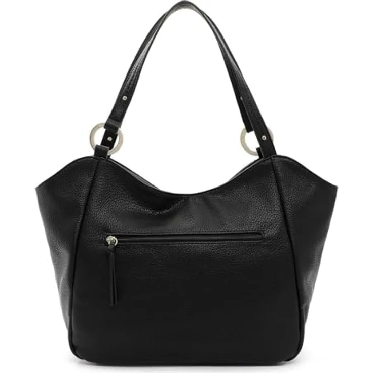 Tamaris Shopper TAS Caro, für Damen - Material-Mix, edle Echtleder-Optik, lässiges Statement, schwarz – Bild 4