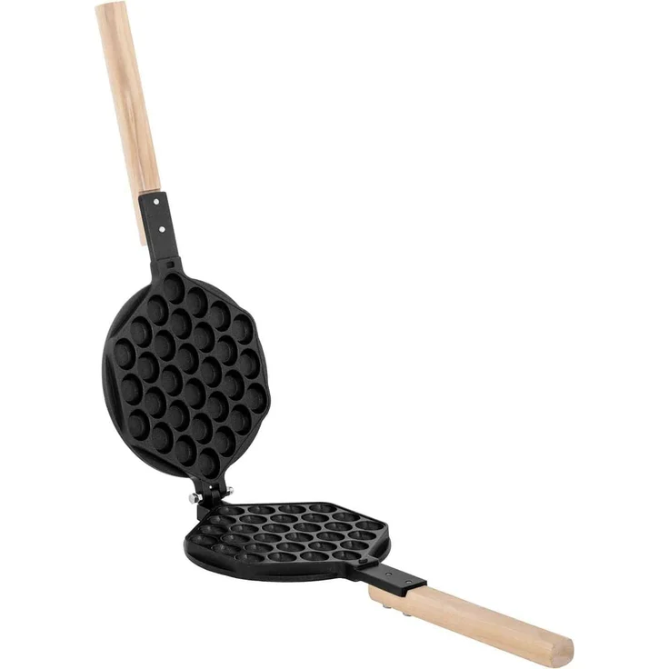 Royal Catering Backplatte Bubble Waffeleisen Waffeln Waffelmaschine Egg Bubble Maker Puff Blase, Waffeleisen, Silber – Bild 1