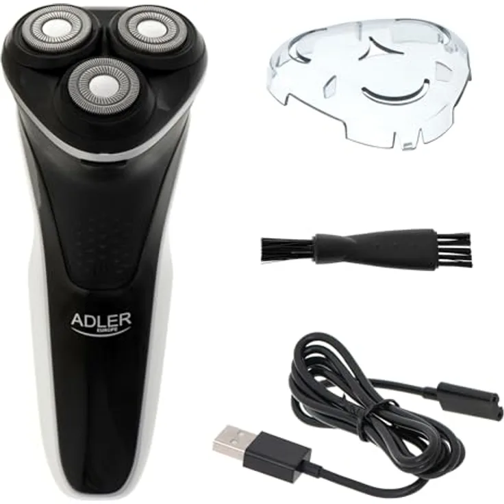 Adler AD 2928 Folienrasierer Schwarz Silber USB 8 h