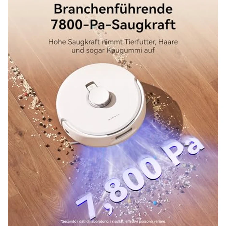 Narwal Freo X Plus Robot Vacuum, Staubsauger Roboter mit Zero Tangling Brush, 7800Pa Saugkraft, 2-in-1 Mop & Staubsauger, Weiss – Bild 4