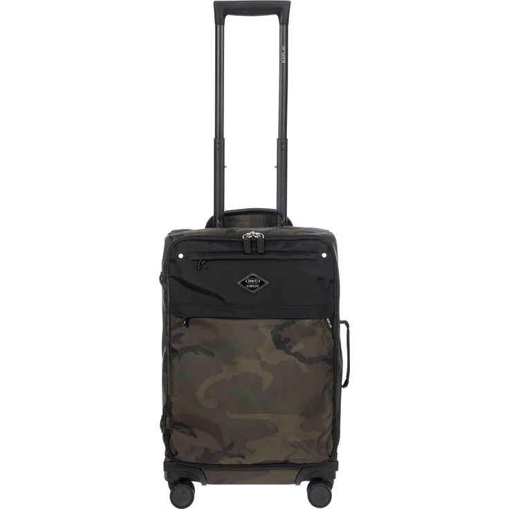 Brics Replay Camouflage Kabinentrolley 4 Rollen, 55 cm, Grün, 41 l mit arretierbarem Griff und praktischen Außentaschen