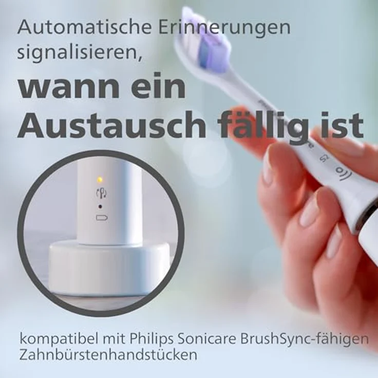 Philips Sonicare Bürstenköpfe, S2 Sensitive Bürstenkopf mit besonders weichen Borsten für empfindliche Zähne und Zahnfleisch, Weiß, 4er-Pack, (Modell HX6054/10) – Bild 5