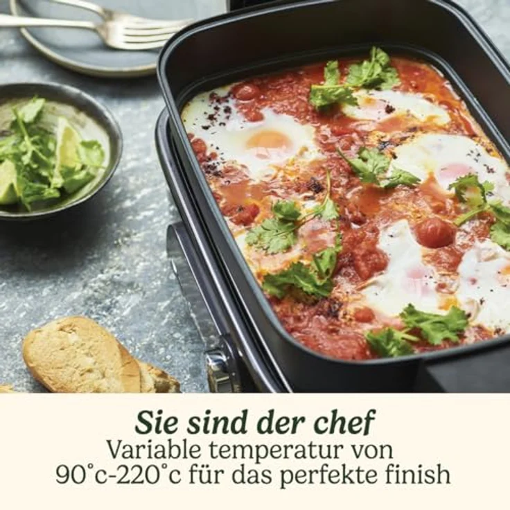 Cuisinart Cook In 5 in 1 Multikocher | Antihaftbeschichtete, austauschbare Platten und Pfannen | Stapelbar | Mitternachtsgrau – Bild 3