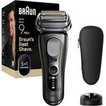 Braun Series 9 PRO+, Elektrorasierer mit fünf Scherelementen, wasserfest, automatischer Spannungsanpassung und schnellem Ladegerät