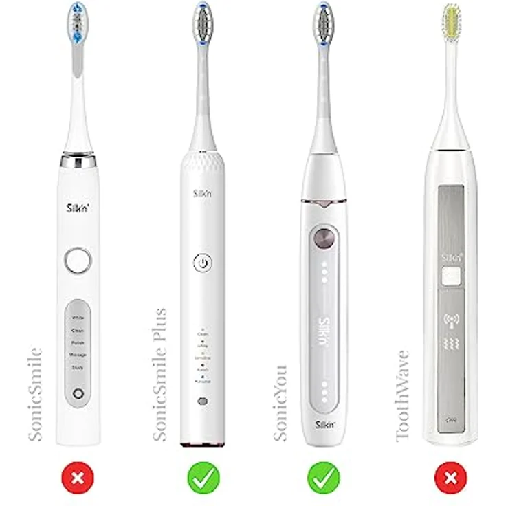 Silk'n Ersatzbürstenköpfe, Familienpackung (4 Stück) weiß, medium für SonicYou und SonicSmilePLUS – Bild 3
