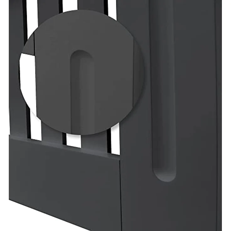 ECD Germany Heizkörperverkleidung Landhausstil 78x19x82cm Anthrazit aus MDF lackiert für Schlafzimmer Wohnzimmer Heizungsverkleidung Heizkörperabdeckung Heizungsabdeckung Heizung Heizkörper Abdeckung – Bild 4