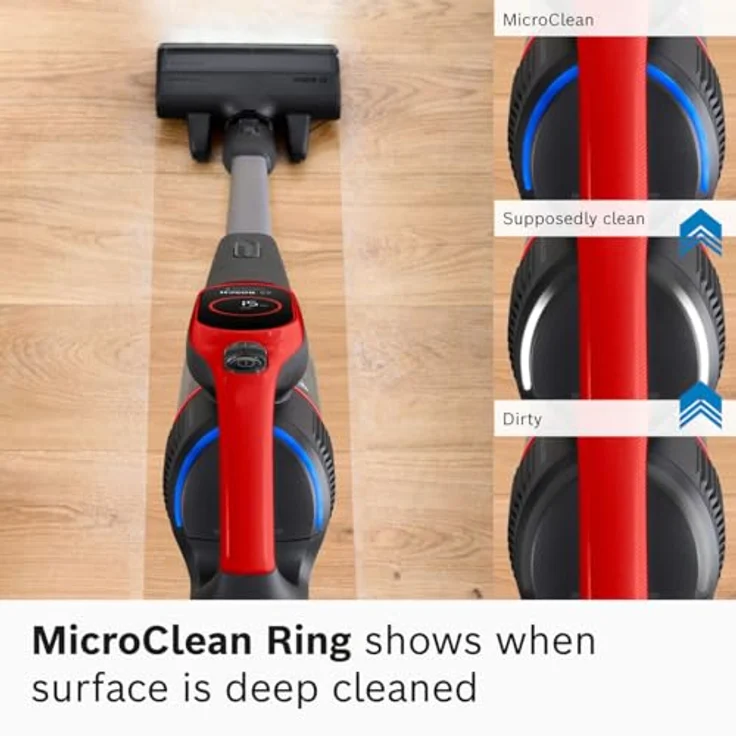 Bosch Unlimited 9 ProAnimal BBS931PET, Akkustaubsauger mit MicroClean-Technologie, motorisierter Mini Power-Düse, HEPA-Filter und 3-in-1 Zubehör, rot – Bild 5