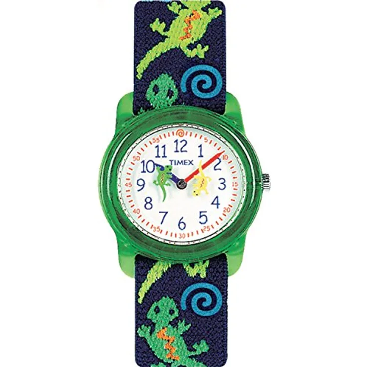 Timex Time Machines T72881, Kinder Armbanduhr mit 29mm Gehäuse, elastischem Stoffband in Mehrfarbig, wasserdicht bis 3 bar