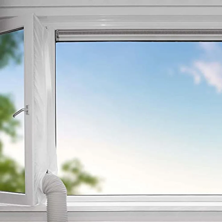 Nedis ACWS4M, Fensterdichtung für mobile Klimaanlagen, einfach zu installieren, geeignet für Fenster bis 400 cm, Weiss – Bild 2