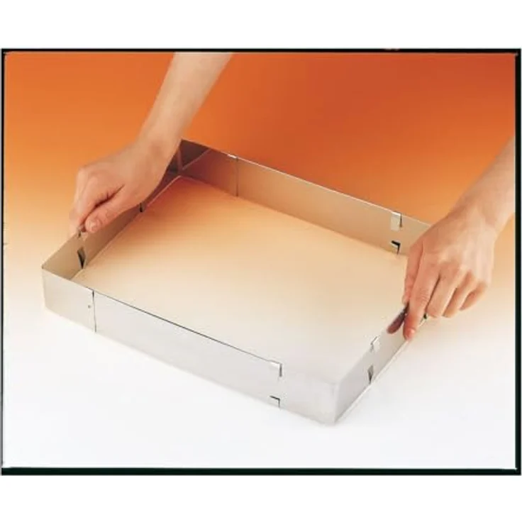 Zenker Backrahmen ausziehbar ''Patisserie'' verstellbarer Backrahmen Tortenrahmen rechteckig, 27,5 - 52 cm x 18,5 - 34 cm, Menge: 1 Stück – Bild 7