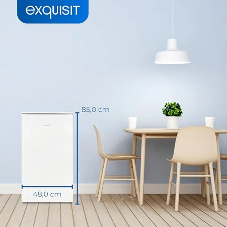 Exquisit Kühlschrank KS5117-3-010E weiss | Nutzinhalt: 82 L | Mit Gefrierfach | 3-Sterne-Gefrieren | LED – Bild 4