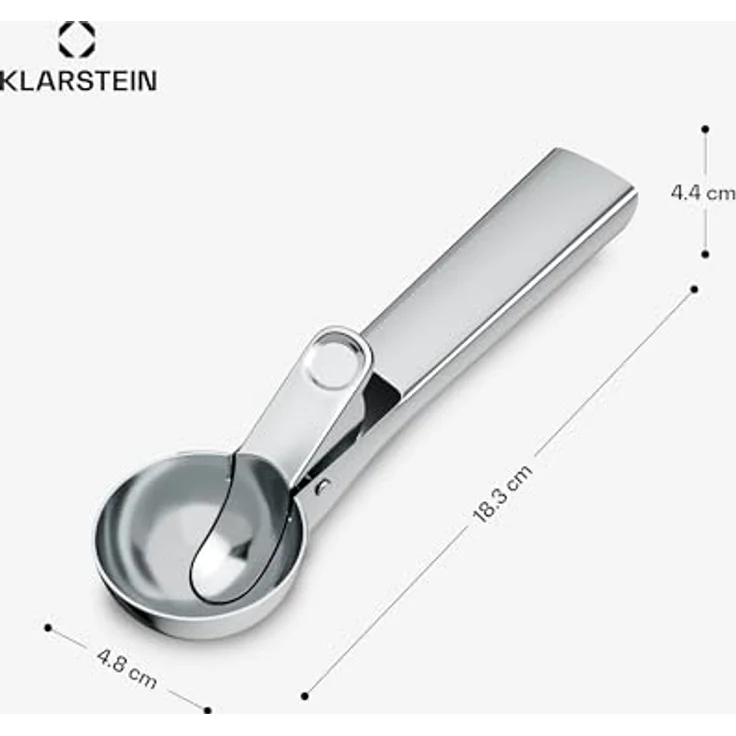 Klarstein FrostFusion Eisportionierer aus Edelstahl, ergonomisch, spülmaschinenfest, kratzfest, rostfrei, 18,3 cm – Bild 6
