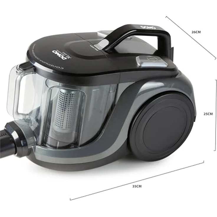 Domo DO7295S Bodenstaubsauger, 800 Watt, beutellos, Zyklon-Technik, schwarz – Bild 4