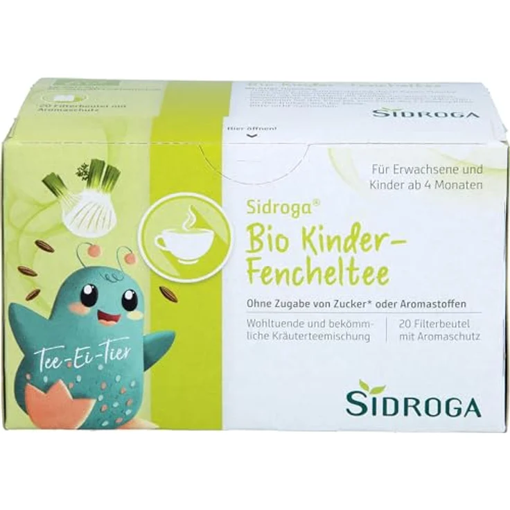 Sidroga Bio Kdr Fencheltee, Kräutertee für Kinder mit Fenchel und Anis, 20 Filterbeutel à 2,0 g – Bild 2