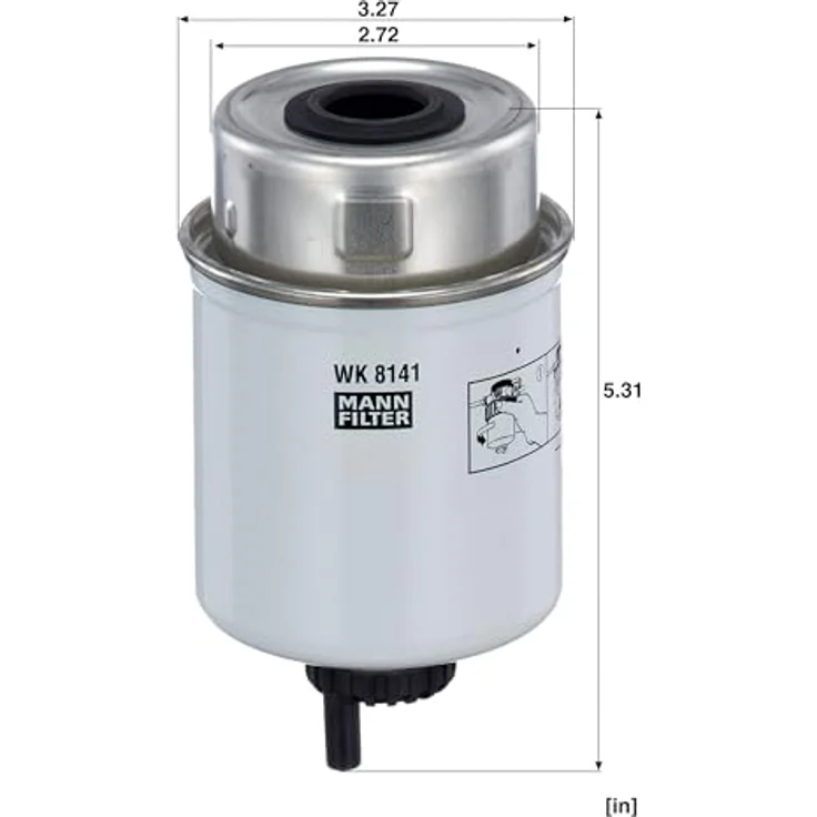 Mann Filter KRAFTSTOFFFILTER Anschraubfilter WK 8141, mit hochabscheidenden Filtermedien und zuverlässiger Abdichtung – Bild 6