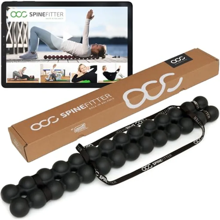 SISSEL SPINEFITTER Anthrazit | Massagegerät für Rücken & Balance, löst Verspannungen & Blockaden | Ideal zu Pilates und Yoga | Zur Entspannung der Wirbelsäule | Für Zuhause & Praxis