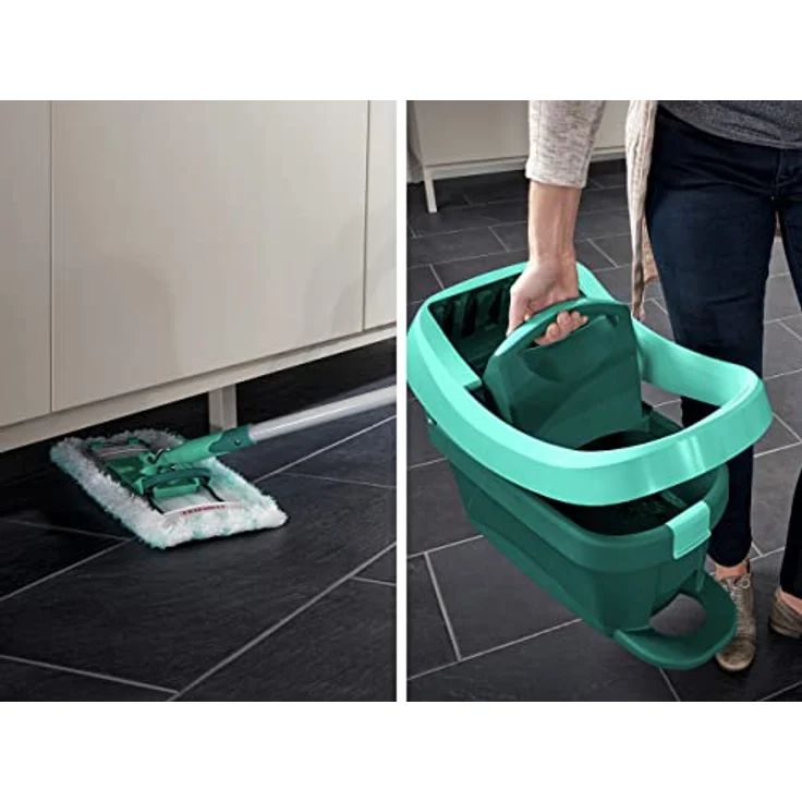 Leifheit Wischmopp Set Profi XL Mobile mit 2x Ersatzbezug micro duo - Bodenwischer mit 42 cm Wischbreite und 360°-Drehgelenk, inkl. Rollen - Leifheit – Bild 6