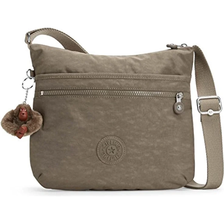 Kipling Basic Ewo Umhängetasche, 28 cm, Nylon, beige, großes Hauptfach, 7 Nebenfächer, verstellbarer Trageriemen – Bild 1