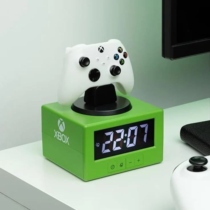 Paladone Digitaler Xbox-Controller-Wecker mit Nachtlichtfunktion, batteriebetrieben und offiziell lizenziertes Gaming-Dekor für Kinder und Erwachsene – Bild 3