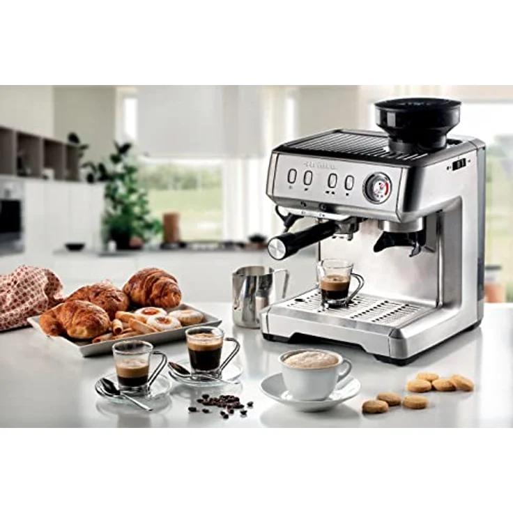 Ariete 1313 Espresso-Vollautomat mit Kaffeemühle für Körner, Staub und ESE, Milchkännchen, Milchkännchen, 1 und 2 Tassen, 1600 W, 2 Liter, 15, Edelstahl – Bild 5