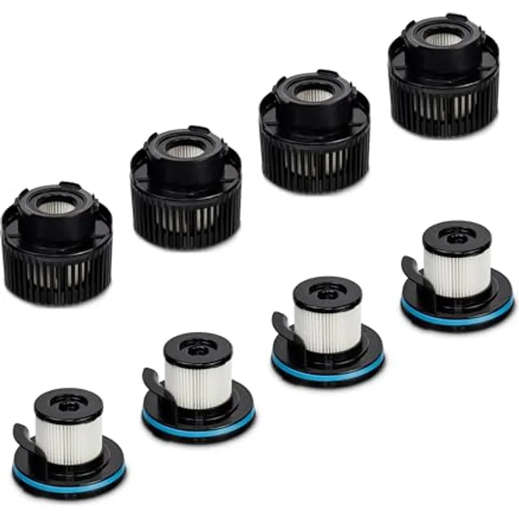 MEDION Zubehör Ersatz für Akku Stabstaubsauger P350 W & P400 W, 4X Außenfilter, 4X Innenfilter