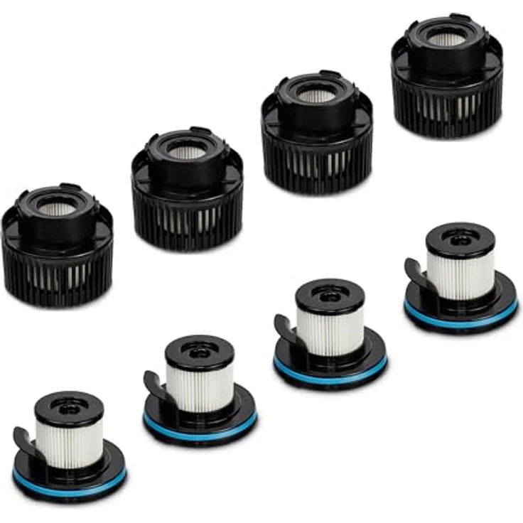 MEDION Zubehör Ersatz für Akku Stabstaubsauger P350 W & P400 W, 4X Außenfilter, 4X Innenfilter – Bild 1