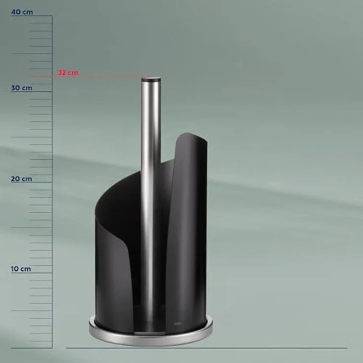 Kela 11200 Küchenrollenhalter, 15 cm Durchmesser, Edelstahl-Metall, Stella, Schwarz – Bild 6