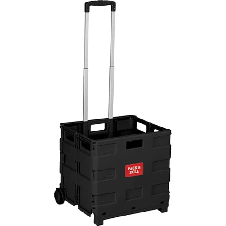 relaxdays Einkaufstrolley mit Teleskopgriff, schwarz, großer Stauraum und hohe Traglast bis 35 kg – Bild 9
