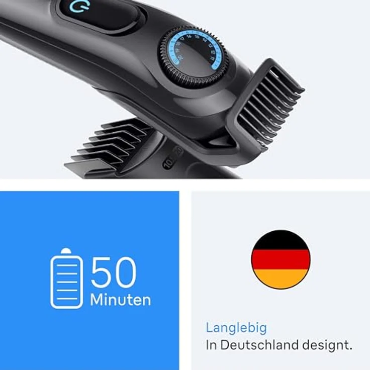 Braun Barttrimmer Series 3 BT3520, ultrascharfe Klinge, 50 Min Akkulaufzeit, 40 Längeneinstellungen, schwarz – Bild 6