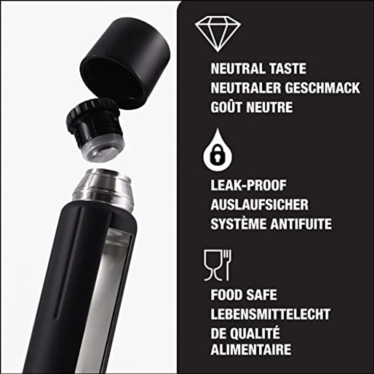 SIGG Thermo Trinkflasche Gemstone IBT Obsidian Schwarz 1,1L Edelstahl Drehverschluss auslaufsicher – Bild 3